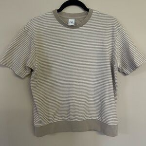 Zara striped thick tee size small